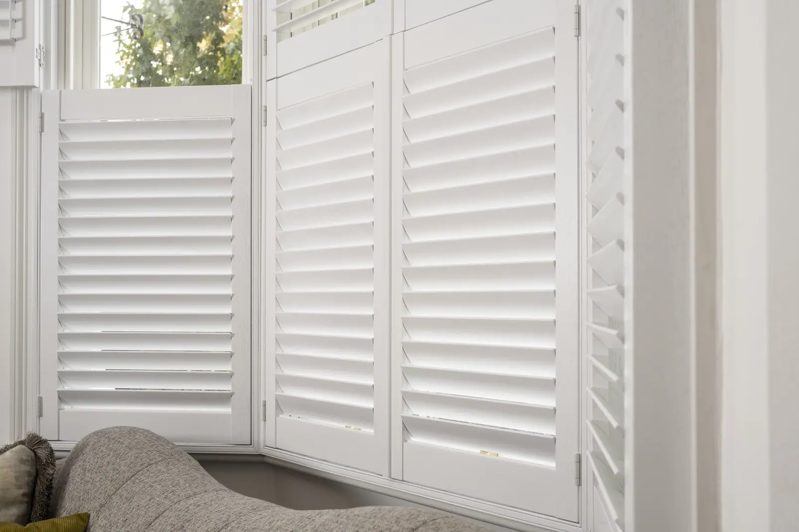 Tier-on-Tier shutters with the top tier open