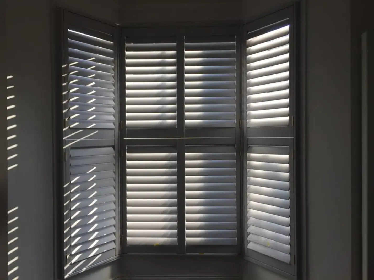 Tier-on-Tier shutters closed against the sun